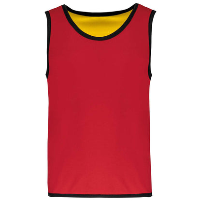 KID'S REVERSIBLE RUGBY BIB - Sporty Red/Sporty Yellow - colorimageurl