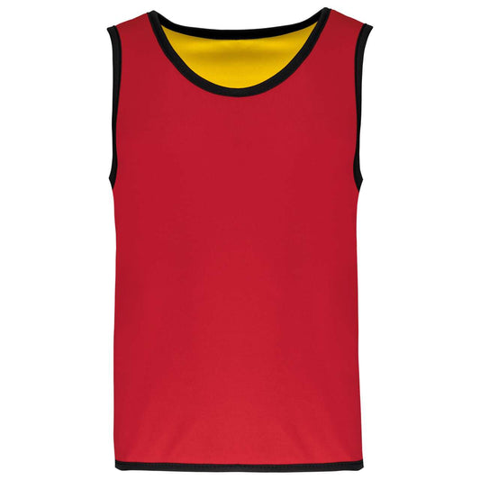 KID'S REVERSIBLE RUGBY BIB - Sporty Red/Sporty Yellow - colorimageurl