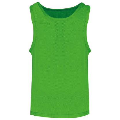 KID'S LIGHTWEIGHT MESH MULTISPORT BIB - Fluorescent Green - colorimageurl