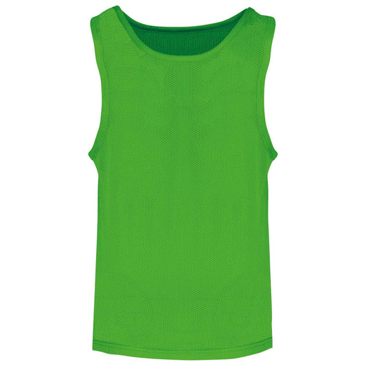 KID'S LIGHTWEIGHT MESH MULTISPORT BIB - Fluorescent Green - colorimageurl