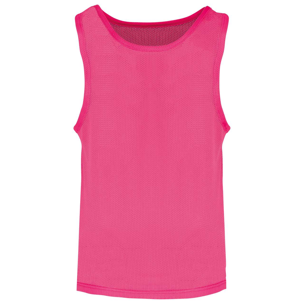 KID'S LIGHTWEIGHT MESH MULTISPORT BIB - Fluorescent Pink - colorimageurl