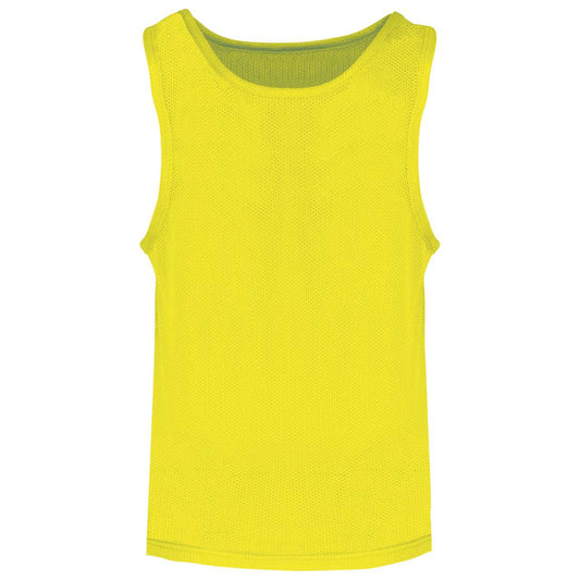 KID'S LIGHTWEIGHT MESH MULTISPORT BIB - Fluorescent Yellow - colorimageurl