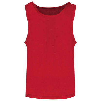 KID'S LIGHTWEIGHT MESH MULTISPORT BIB - Sporty Red - colorimageurl