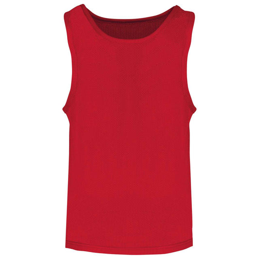 KID'S LIGHTWEIGHT MESH MULTISPORT BIB - Sporty Red - colorimageurl