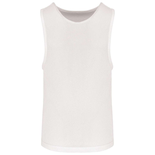 KID'S LIGHTWEIGHT MESH MULTISPORT BIB - White - colorimageurl
