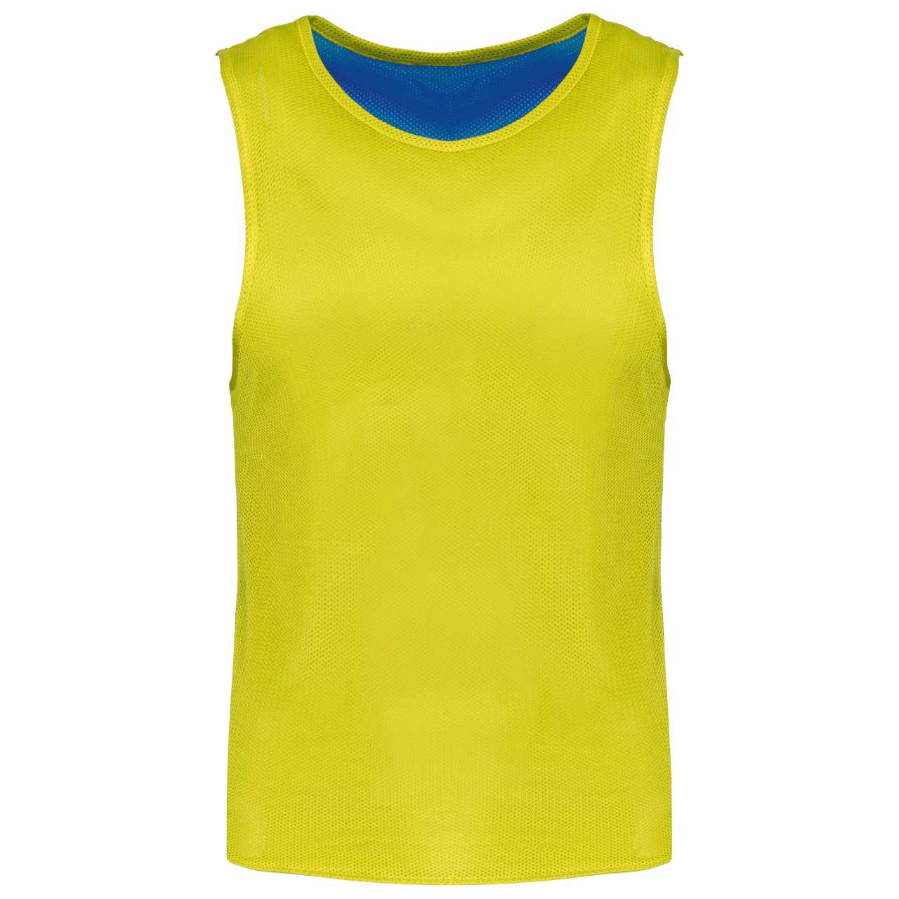 KID'S REVERSIBLE MULTISPORT BIB - Fluorescent Yellow/Sporty Royal Blue - colorimageurl