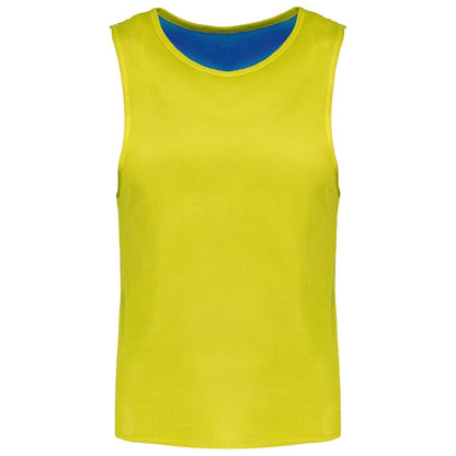 KID'S REVERSIBLE MULTISPORT BIB - Fluorescent Yellow/Sporty Royal Blue - colorimageurl