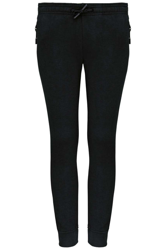 KID'S MULTISPORT JOGGING PANTS WITH POCKETS - Black - colorimageurl