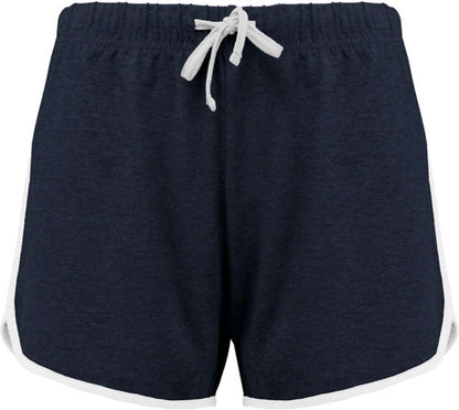 LADIES' SPORTS SHORTS - Navy/White - colorimageurl