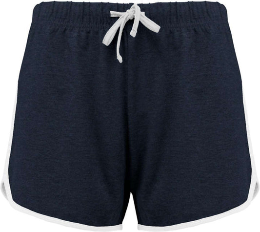 LADIES' SPORTS SHORTS - Navy/White - colorimageurl