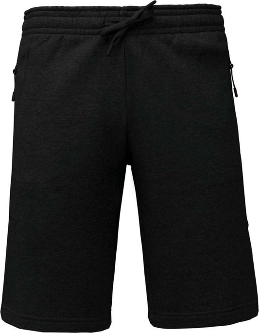 KID'S FLEECE MULTISPORT BERMUDA SHORTS - Black - colorimageurl