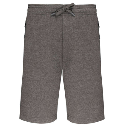 KID'S FLEECE MULTISPORT BERMUDA SHORTS - Grey Heather - colorimageurl