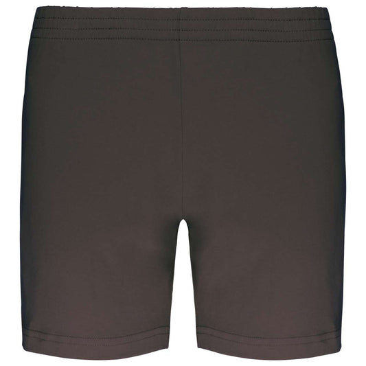 LADIES' JERSEY SPORTS SHORTS - Dark Grey - Main