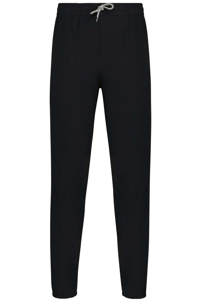 UNISEX LIGHTWEIGHT COTTON TRACKSUIT BOTTOMS - Black - colorimageurl