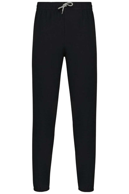 UNISEX LIGHTWEIGHT COTTON TRACKSUIT BOTTOMS - Black - colorimageurl