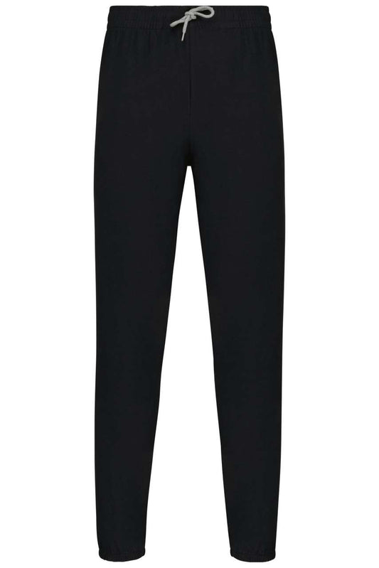 UNISEX LIGHTWEIGHT COTTON TRACKSUIT BOTTOMS - Black - colorimageurl