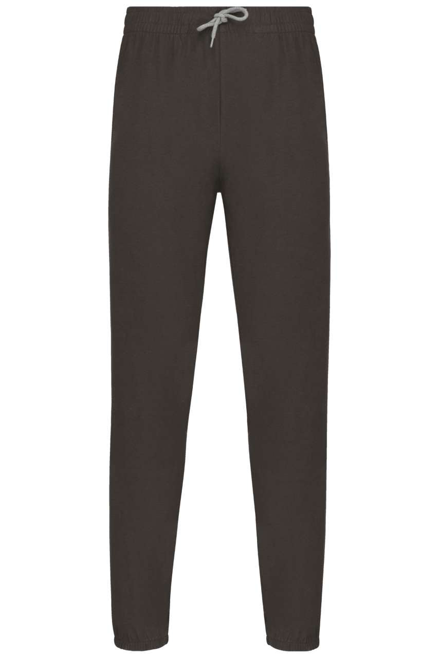 UNISEX LIGHTWEIGHT COTTON TRACKSUIT BOTTOMS - Dark Grey - colorimageurl
