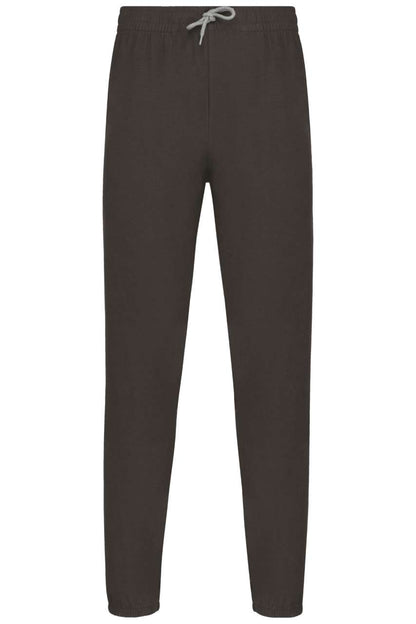 UNISEX LIGHTWEIGHT COTTON TRACKSUIT BOTTOMS - Dark Grey - colorimageurl