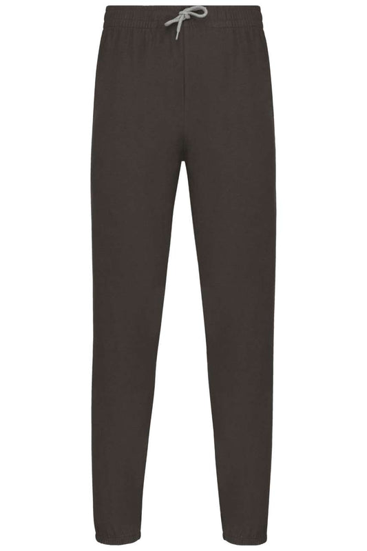 UNISEX LIGHTWEIGHT COTTON TRACKSUIT BOTTOMS - Dark Grey - colorimageurl
