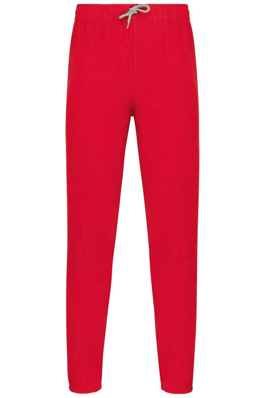 UNISEX LIGHTWEIGHT COTTON TRACKSUIT BOTTOMS - Red - colorimageurl
