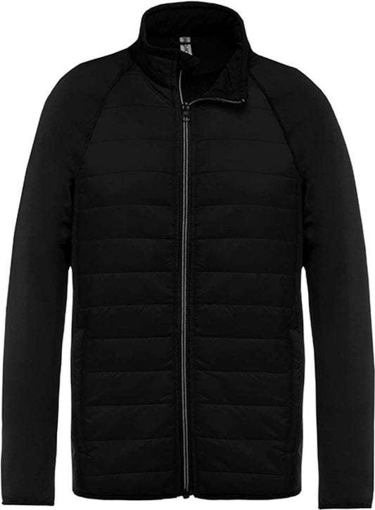 DUAL-FABRIC SPORTS JACKET - Black/Black - Main