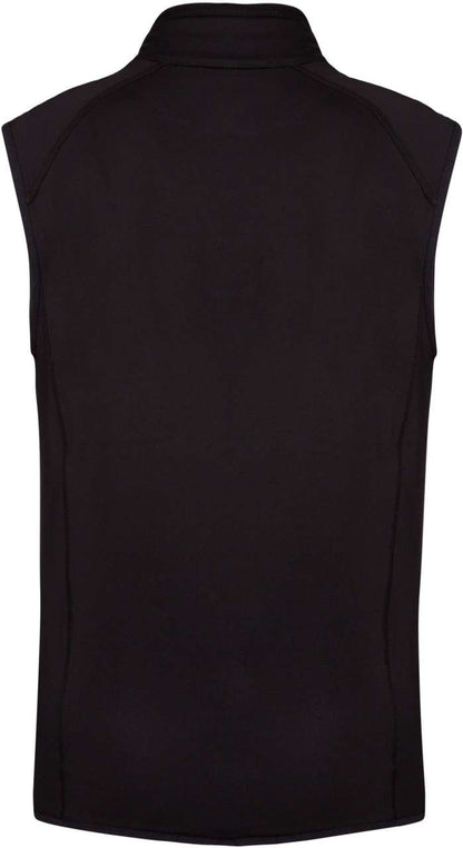 DUAL-FABRIC SLEEVELESS SPORTS JACKET - Black/Black - Additional