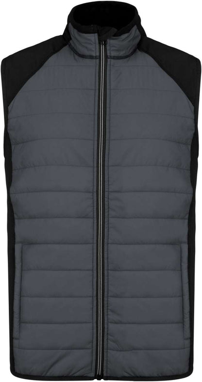 DUAL-FABRIC SLEEVELESS SPORTS JACKET - Sporty Grey/Black - Main