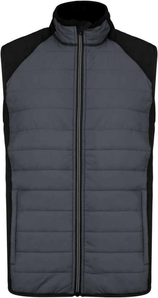 DUAL-FABRIC SLEEVELESS SPORTS JACKET - Sporty Grey/Black - Main