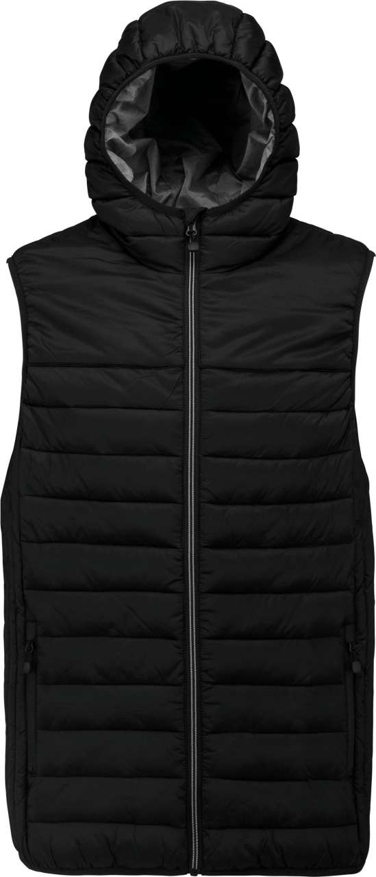KID'S HOODED BODYWARMER - Black - colorimageurl