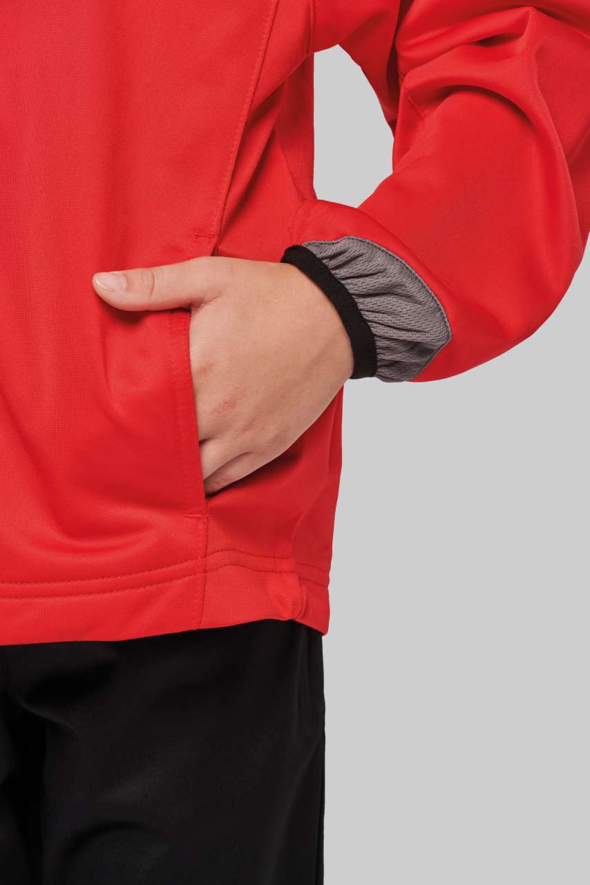 KIDS' TRACKSUIT TOP - Black/White/Storm Grey - Additional