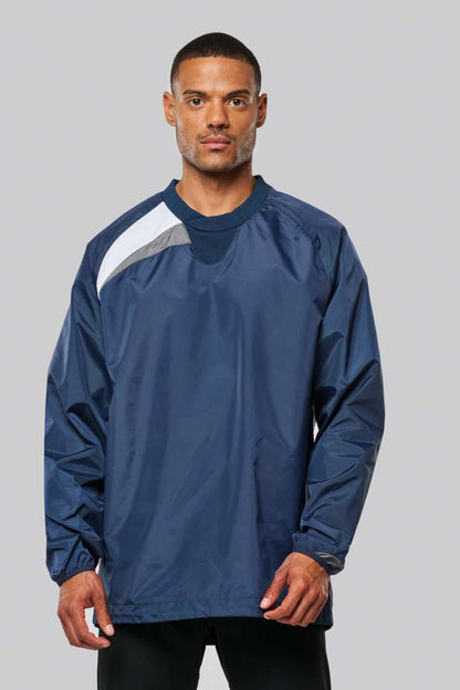 ADULTS' RAIN SWEATSHIRT - Black/White/Storm Grey - modelimageurl