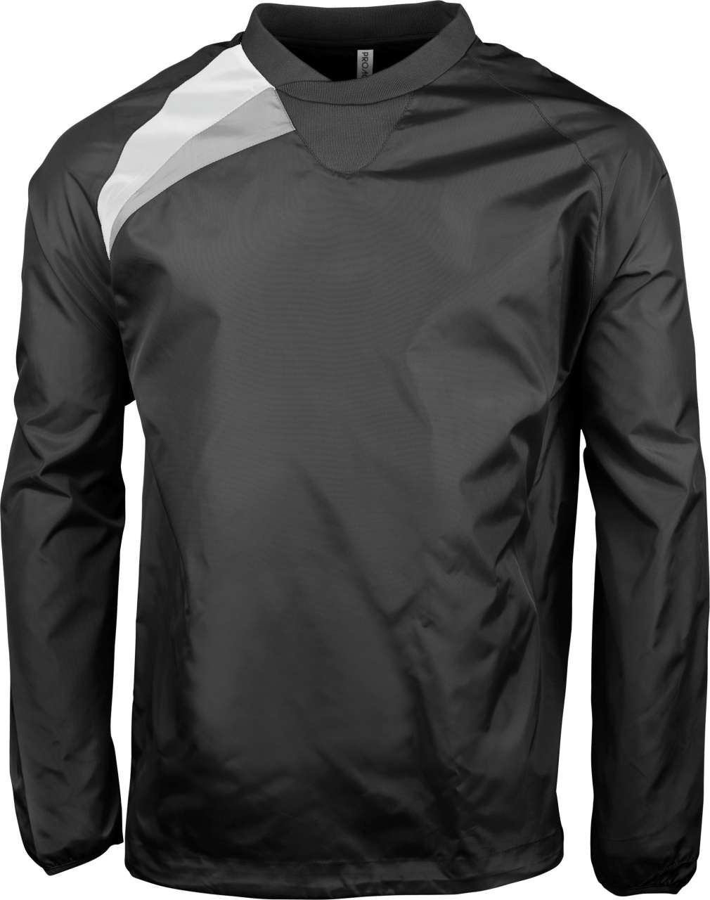 KIDS' RAIN SWEATSHIRT - Black/White/Storm Grey - Model