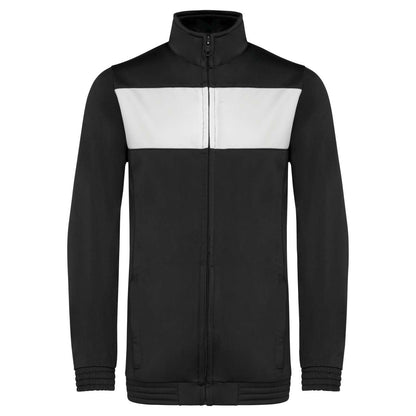 KIDS' TRACKSUIT TOP - Black/White - Model