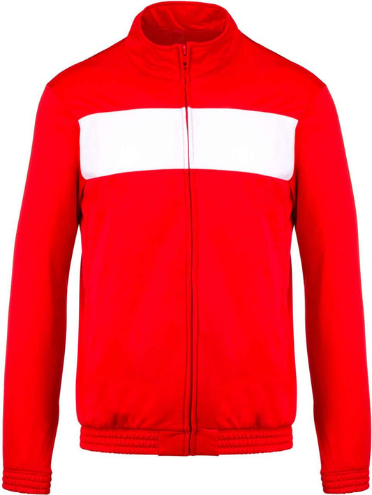 KIDS' TRACKSUIT TOP - Sporty Red/White - Main