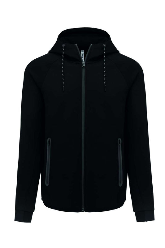 MEN'S HOODED SWEATSHIRT - Black - Main