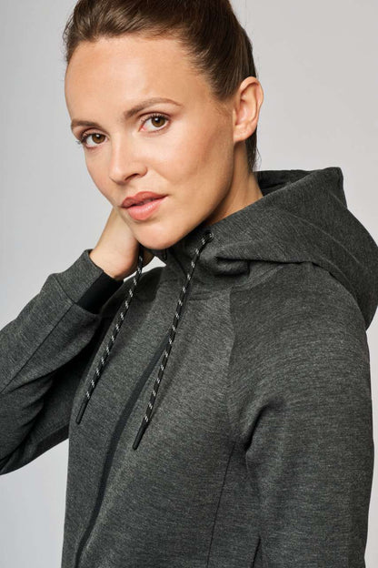 LADIES’ HOODED SWEATSHIRT - Ash Heather - Additional