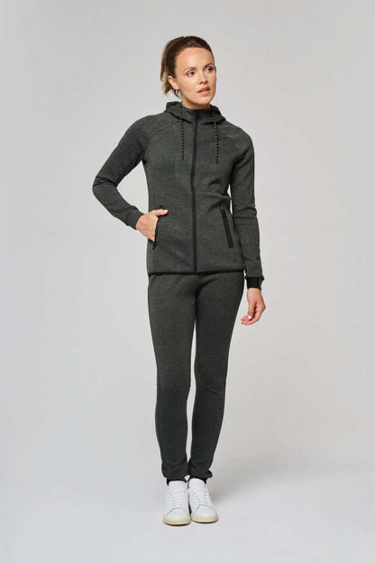 LADIES’ HOODED SWEATSHIRT - Ash Heather - Additional