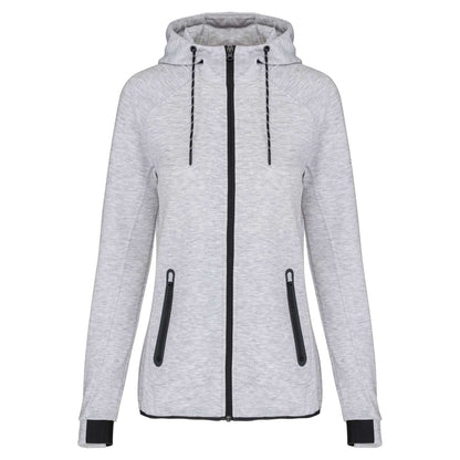 LADIES’ HOODED SWEATSHIRT - Ash Heather - Additional