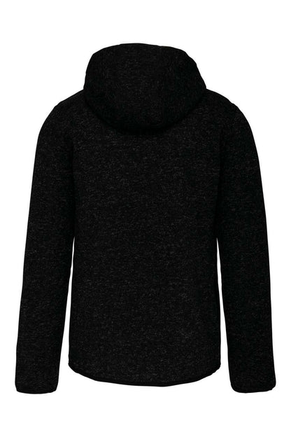 MEN'S HEATHER HOODED JACKET - Dark Grey Melange - Main