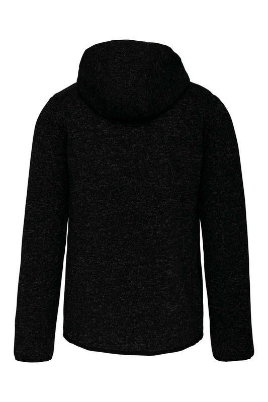 MEN'S HEATHER HOODED JACKET - Dark Grey Melange - Main