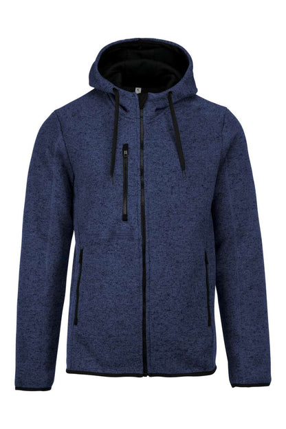 MEN'S HEATHER HOODED JACKET - Navy Melange - Additional