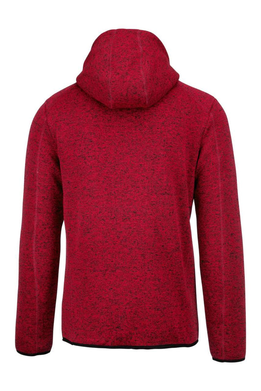 MEN'S HEATHER HOODED JACKET - Red Melange - Main