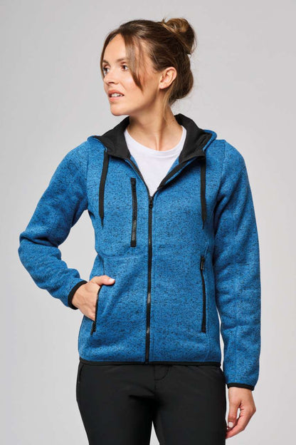 LADIES’ HEATHER HOODED JACKET - Dark Grey Melange - Additional