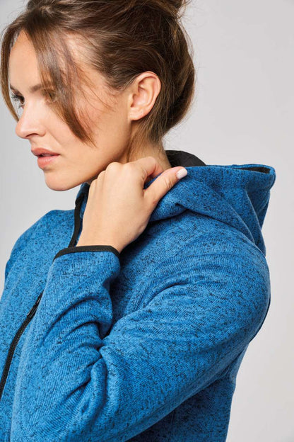 LADIES’ HEATHER HOODED JACKET - Dark Grey Melange - Additional
