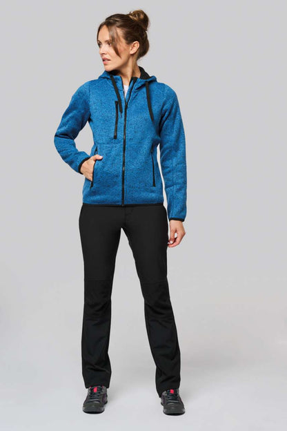 LADIES’ HEATHER HOODED JACKET - Dark Grey Melange - Additional