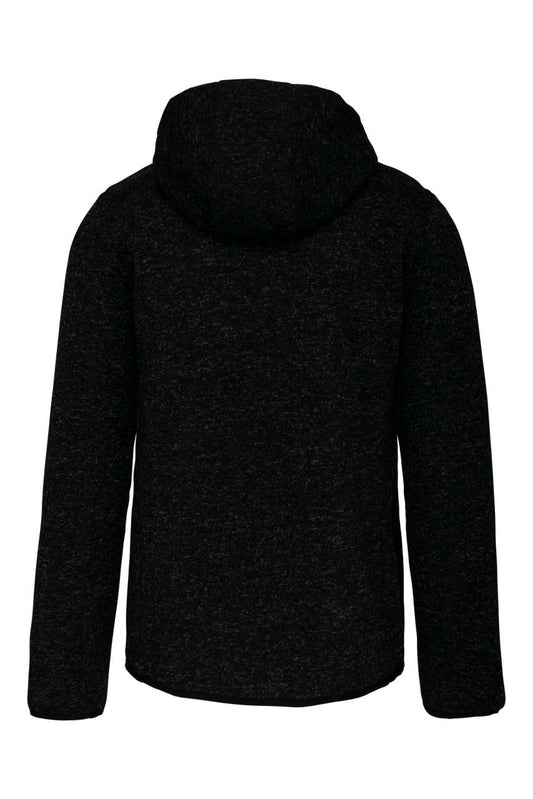 LADIES’ HEATHER HOODED JACKET - Dark Grey Melange - Main