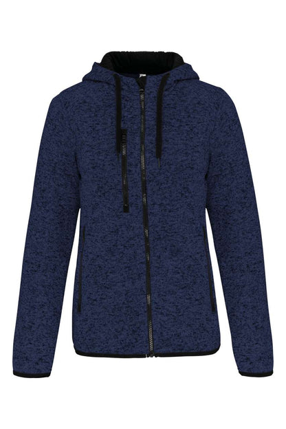 LADIES’ HEATHER HOODED JACKET - Navy Melange - Additional