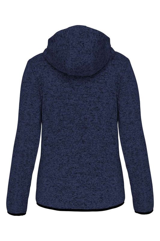 LADIES’ HEATHER HOODED JACKET - Navy Melange - Main