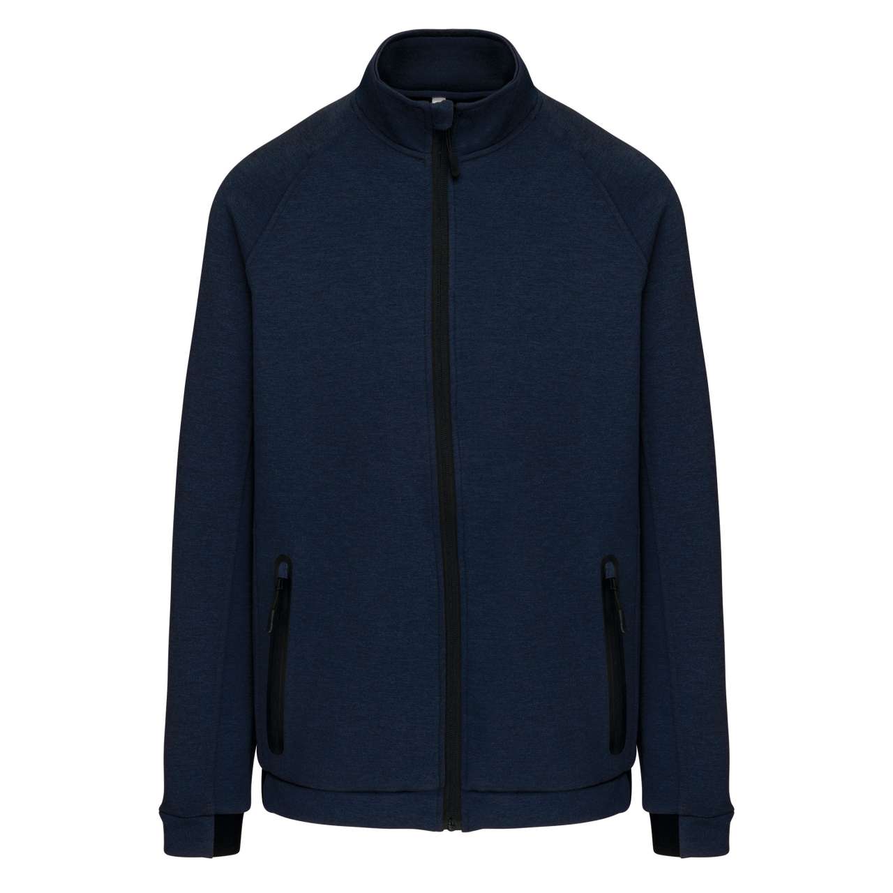 HIGH NECK JACKET - French Navy Heather - colorimageurl