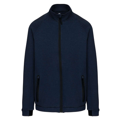 HIGH NECK JACKET - French Navy Heather - colorimageurl